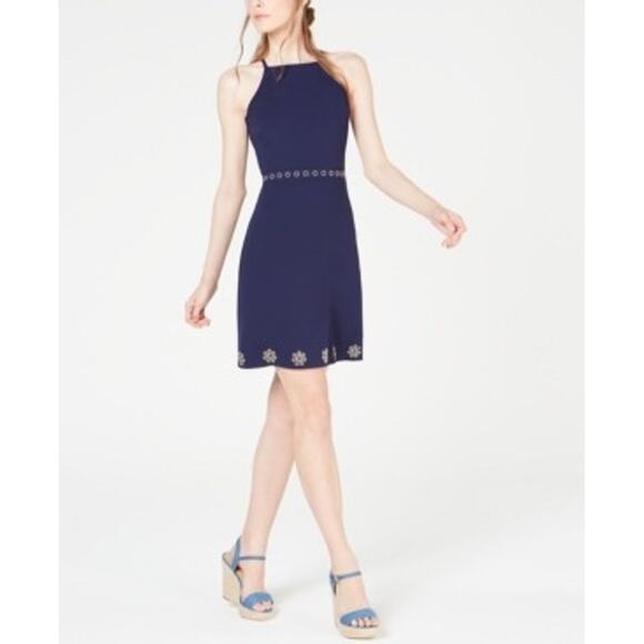 MICHAEL Michael Kors Dresses & Skirts - Michael Michael Kors Sleeveless Studded Dress True Navy Petite Small MSRP $140